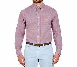 Gant Red and white gingham pure cotton shirt