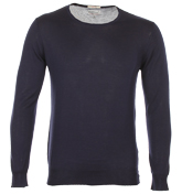 Gant Dark Eclipse Cotton Silk Crue Sweater