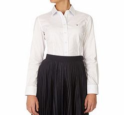 Gant White cotton blend stretch Oxford shirt