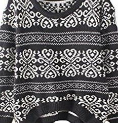 Gaorui Women jumper Pullover Retro Geometric Tribal pattern Knitted Sweater Thick coat