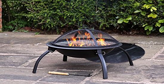 Lucio Portable Fire Bowl/Firepit with BBQ Grill and Carry Bag