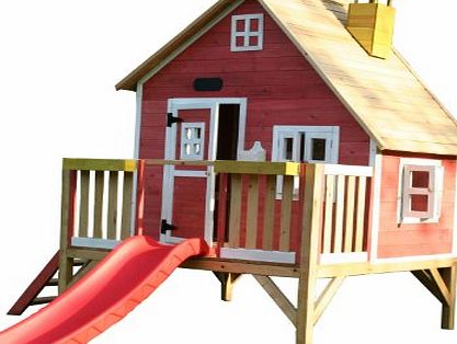 Garden Games Limited Crooked Penthouse Pre Painted Wooden Play house
