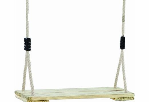 Garden Games Traditional Pine Wood Swing Seat with Polyhemp Ropes