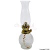 Garden King Glass Oil Lamp With White Base