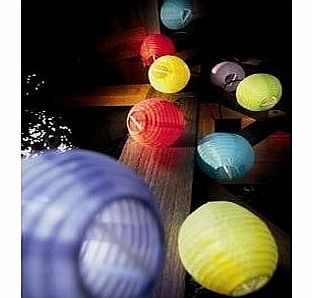 Garden Style Set of 10 Solar String Coloured Garden Outdoor Lantern Lights