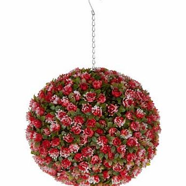 Garden XP Artificial 28cm Red Rose Balls - Pack of 2