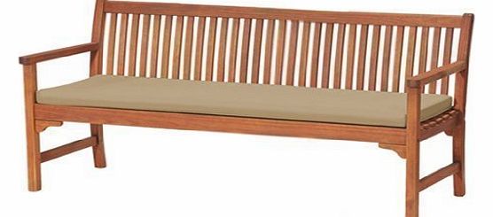 Gardenista Water Resistant 4 Seater Garden Bench Pad ONLY in Stone