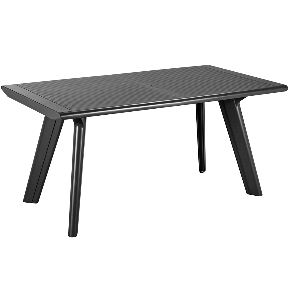 Gardens and Homes Direct Allibert Dante Anthracite Grey 6 Seat Dining Table