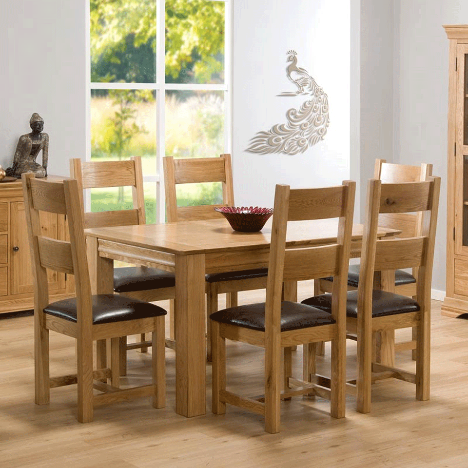 Gardens and Homes Direct Constance Oak 6 Seat Dining Set