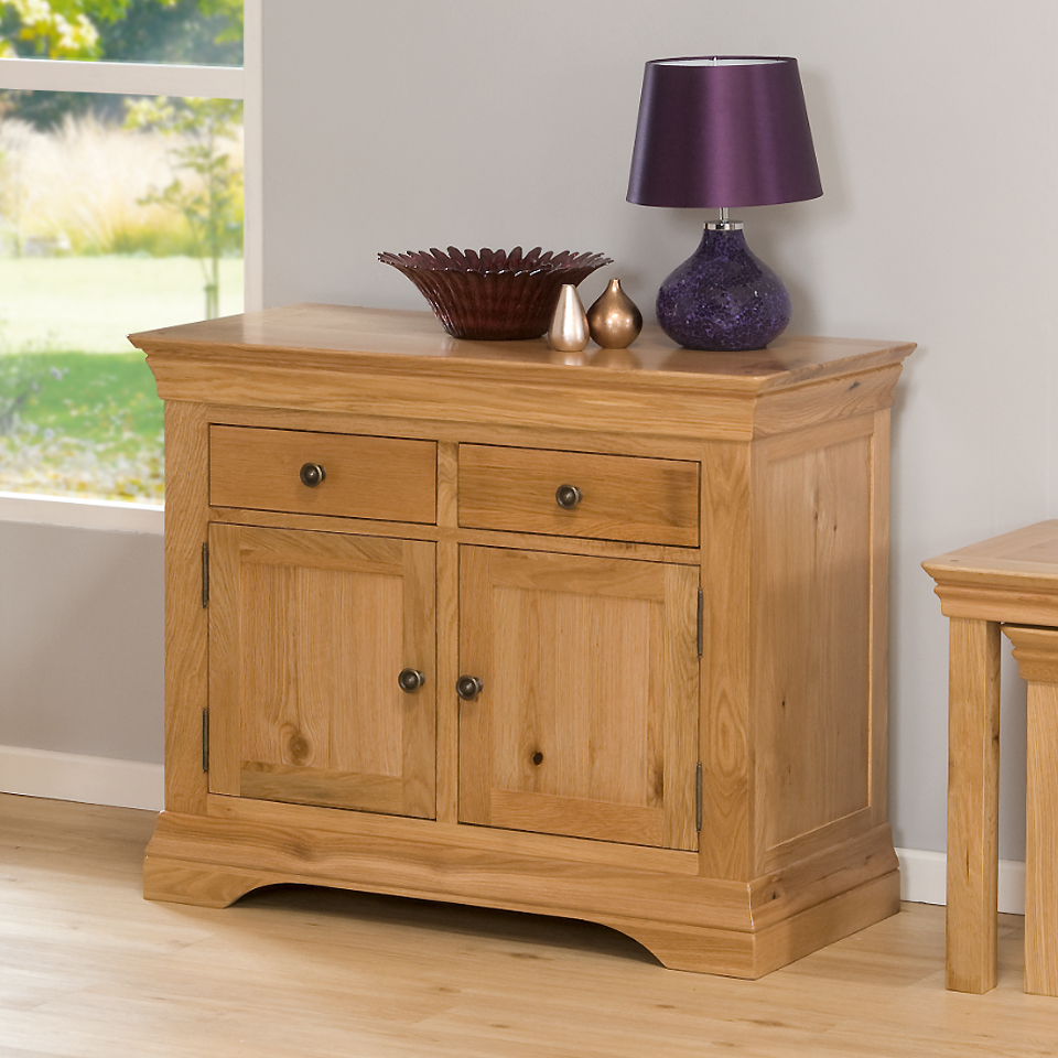 Gardens and Homes Direct Provence Oak Sideboard with 2 Drawers