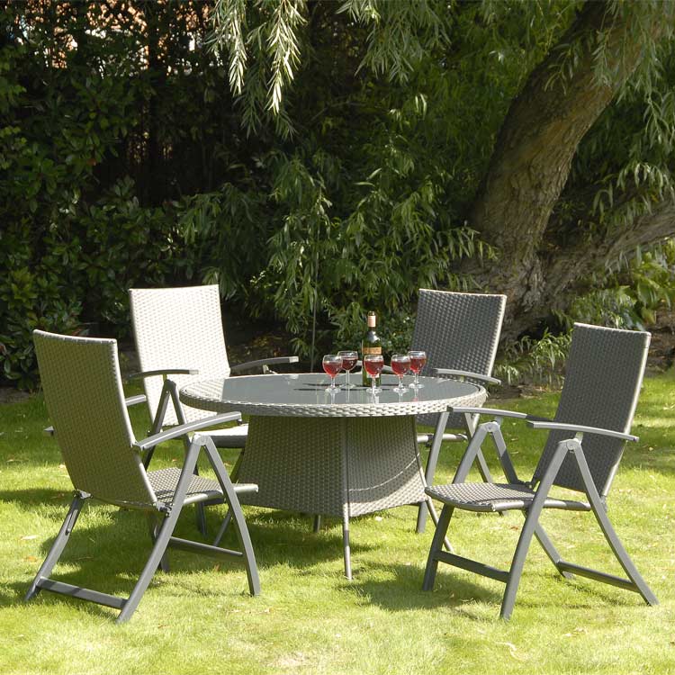Gardens and Homes Direct Sienna 1.2m Four Seat Rattan Dining Set