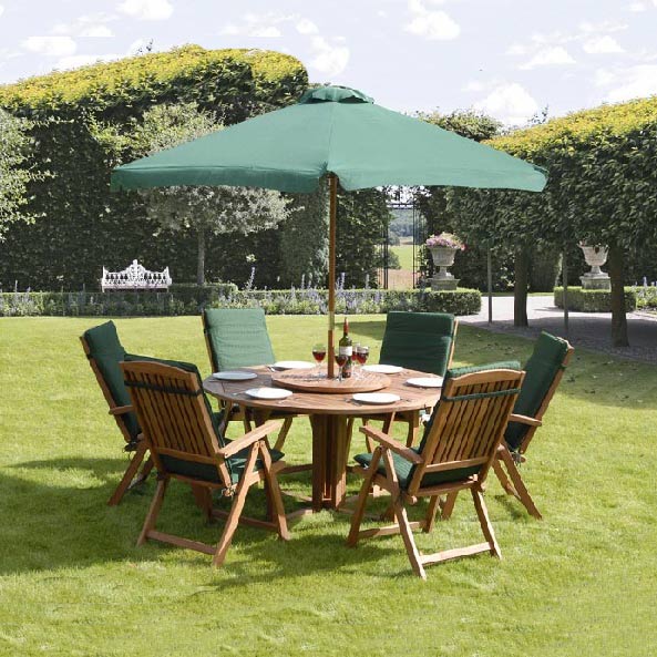 Gardens and Homes Direct Winchester Lazy Susan 6 Seater Dining Set