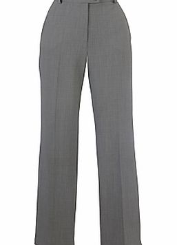 City Straight Leg High Rise Trousers, Grey