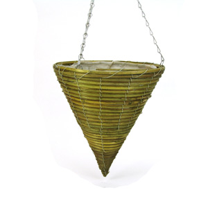 Gardman 12 inch Green Rattan Hanging Cone