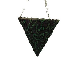14 Inch Woven Water Hyacinth Hanging Cone