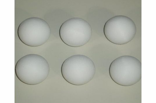 Garlando FOOTBALL TABLE BALLS 6 x 36 mm SCUFFED WHITE BALLS **
