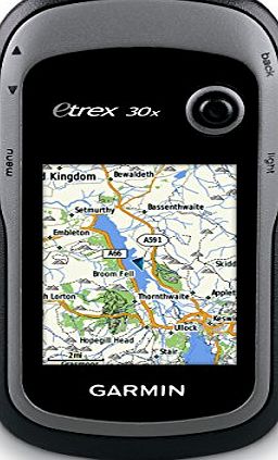 Garmin eTrex 30x Outdoor Handheld GPS Unit with TopoActive Western Europe Maps - Black/Grey