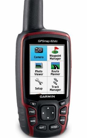 Garmin GPSMAP 62stc Rugged Handheld GPS with Digital Camera, Preloaded Topographic Map, Barometric Altimeter and Electronics Compass