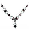Garnet Heavy Necklace: 18`length chain - Garnet