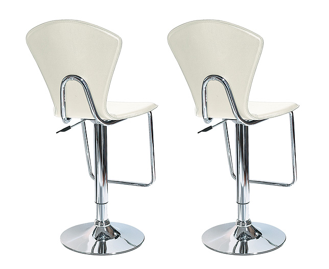 gas Lift Chair, Cream, Pair