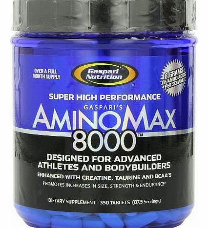 AminoMax 8000 Size, Strength and Endurance Tablets - Tub of 350