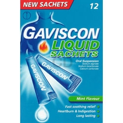 Gaviscon Liquid Sachets Mint Flavoured