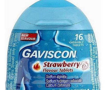 Gaviscon Strawberry Flavour Tablets - 16 tablets