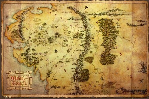 61 x 91.5 cm the Hobbit Map Maxi Poster