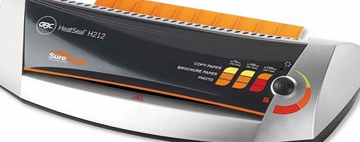 GBC HeatSeal H212 A4 Laminator SureFlow up to 250 micron 3.1kg W400xD173xH117mm Ref 4400393