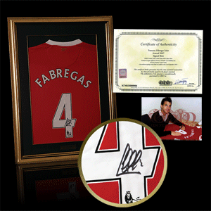 GBM 2007 Cesc Fabregas Arsenal Signed Shirt 72x54