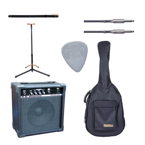 gear4music 10 Watt Bass Amp & Accessory Pack