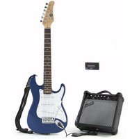 Gear4Music 3/4 Electric-ST Guitar   Amp Pack Blue
