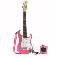 Gear4Music 3/4 Electric-ST Guitar   Miniamp Pink