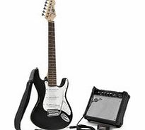 Gear4Music 3/4 LA Electric Guitar   Amp Pack Black