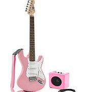 3/4 LA Electric Guitar + Miniamp Pink