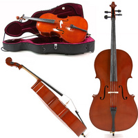 Gear4Music 4/4 Size Cello with Case by Gear4music