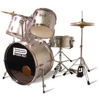 5 piece Drum Kit in silver
