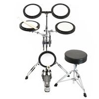 5 piece Practice Pad Drum Kit + Stool by