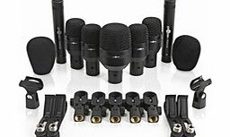 Gear4Music 7 Piece Drum Mic Set with Carry Case by Gear4music
