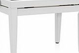 Gear4Music Adjustable Piano Stool by Gear4music White -