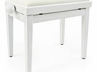 Gear4Music Adjustable Piano Stool by Gear4music White