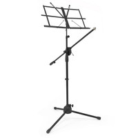 Gear4Music Boom Mic Stand with Music Stand by Gear4music