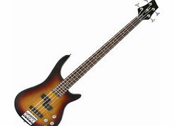 Gear4Music Chicago Bass Guitar by Gear4music Sunburst