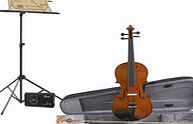 Gear4Music Deluxe 3/4 Size Violin Back to School Pack by