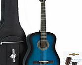 Gear4Music Deluxe Junior Classical Guitar Pack Blue by
