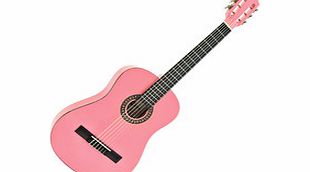 Gear4Music Deluxe Junior Classical Guitar Pink by Gear4music