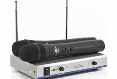 Dual Wireless Microphone System by Gear4music