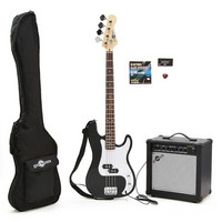 Gear4Music Electric G-4 Bass   25W Amp Pack BLACK