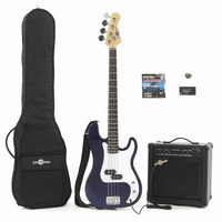 Gear4Music Electric G-4 Bass   25W Amp PackBLUE