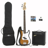 Gear4Music Electric G-4 Bass   25W Amp PackS/B